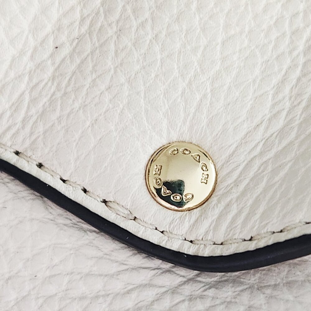 Coach Rowan Cream Leather Shoulder Bag Purse - Picture 15 of 17